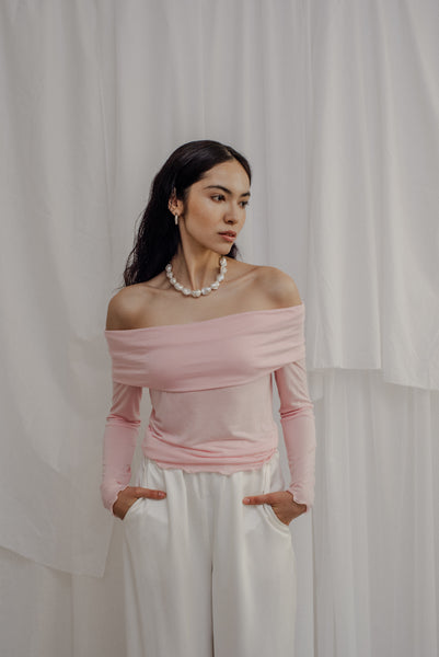 Off-Shoulder Jersey-Top „Maki“