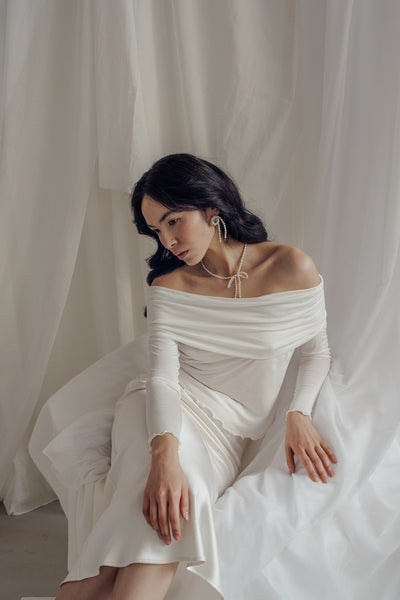 Off-Shoulder Jersey-Top „Maki“