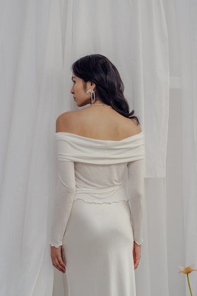 Off-Shoulder Jersey-Top „Maki“