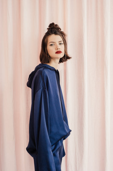 Classic silk hoodie