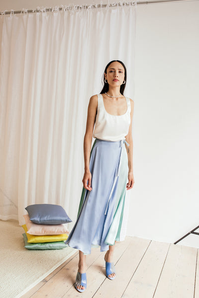 White silk top "Kali"