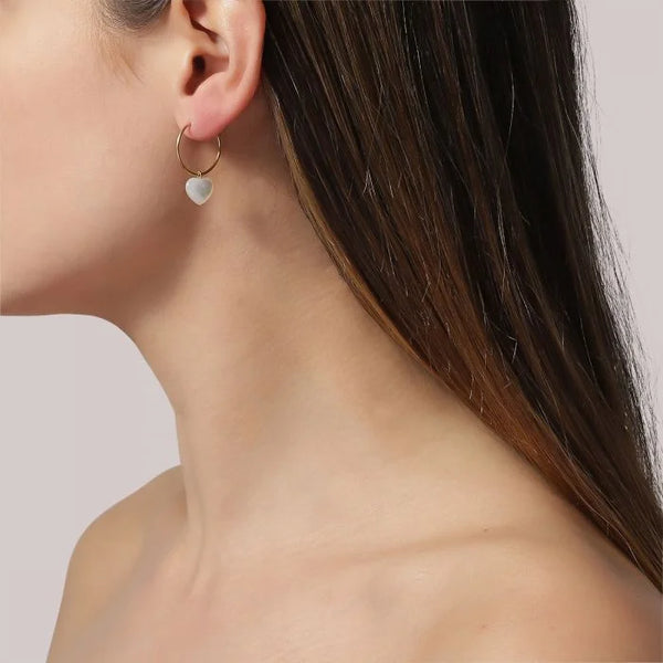 heart hoop earring