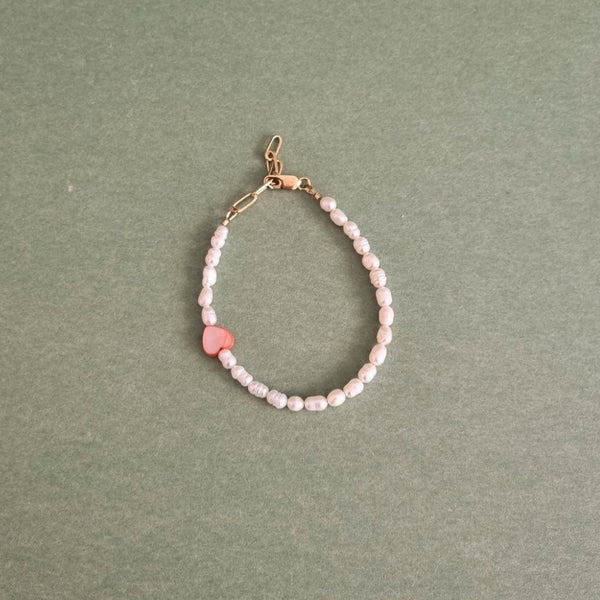 Perlen mit Herz Armband