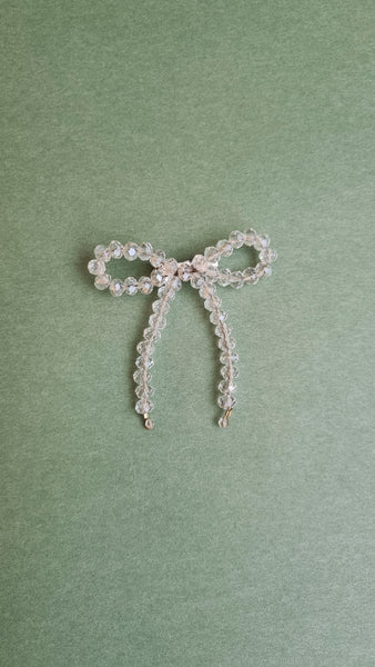 Crystal Bow Brooch