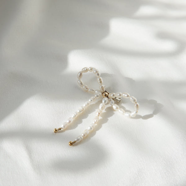 Pearly Bow Brooch