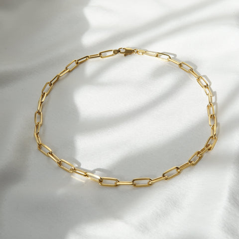 Elegante goldene Gliederkette Halskette für Brautmode und festliche Anlässe