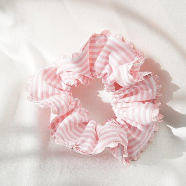 Colorful Upcycling Scrunchies with decorative trim