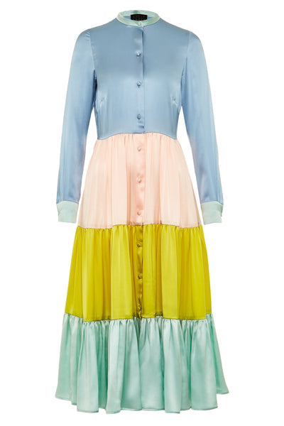 Colorful Silk Dress "Karo"