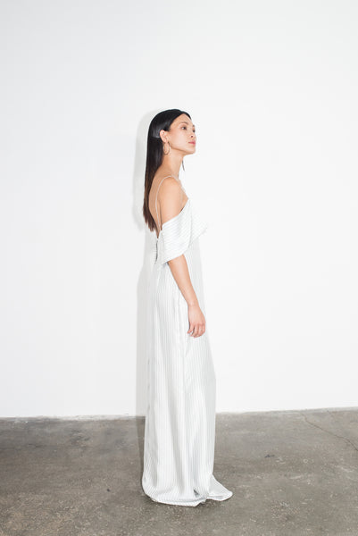 Striped silk dress "Joelle"