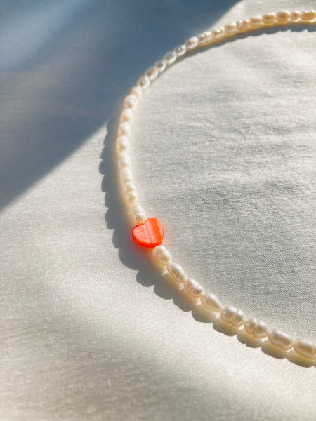 Pearls with heart Necklace