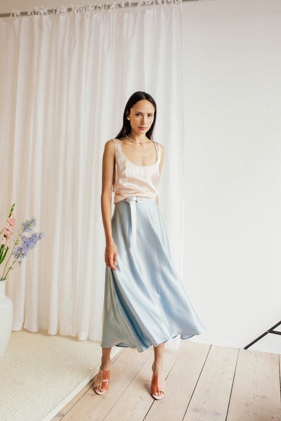 Rosa silk top "Kali"